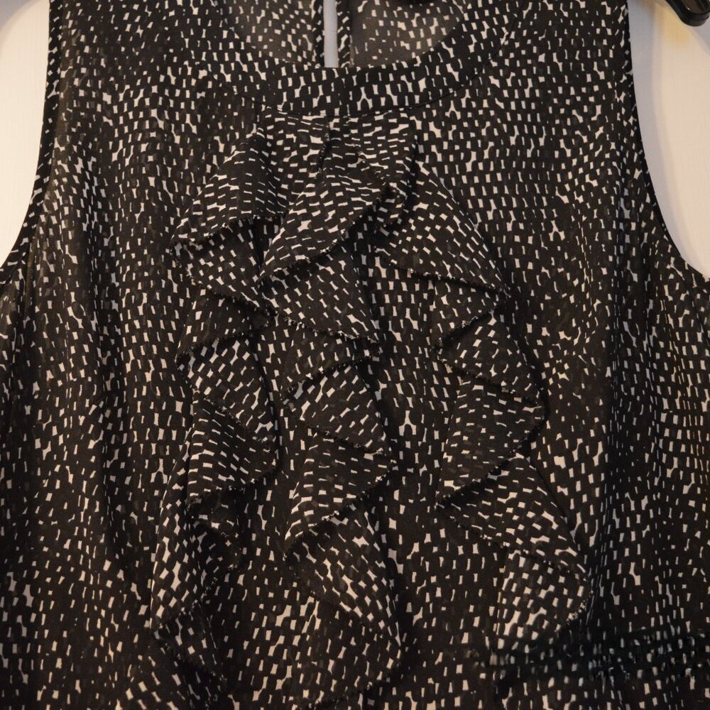 Ann Taylor Black and White Blouse Size 8 Petite - Picture 2 of 6